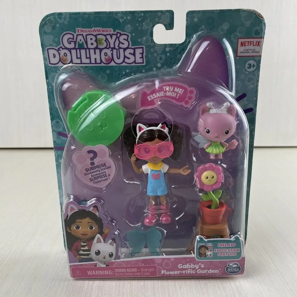 Gabby’s Dollhouse Flower-rific Garden Set Girl Kitty Fairy Surprise Accessory